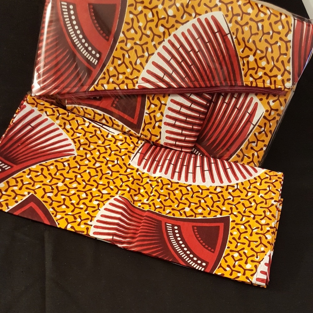 Headwrap w/Envelope Folder Clutch.